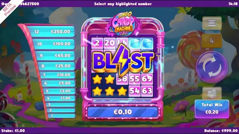 Slingo Candy Machine Bl4st slot screenshot 3