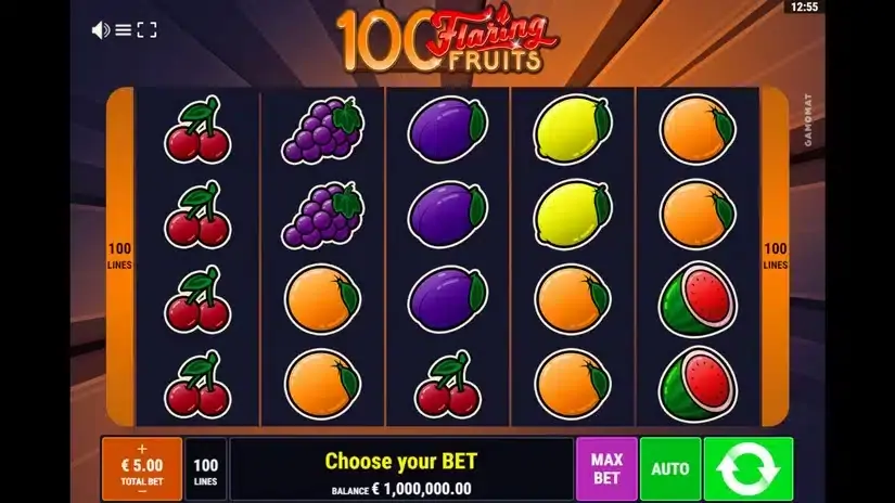 100 Flaring Fruits slot screenshot 1