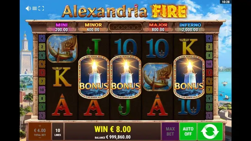 Alexandria Fire slot screenshot 4