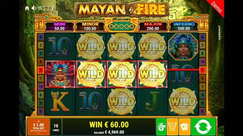 Mayan Fire slot screenshot 4