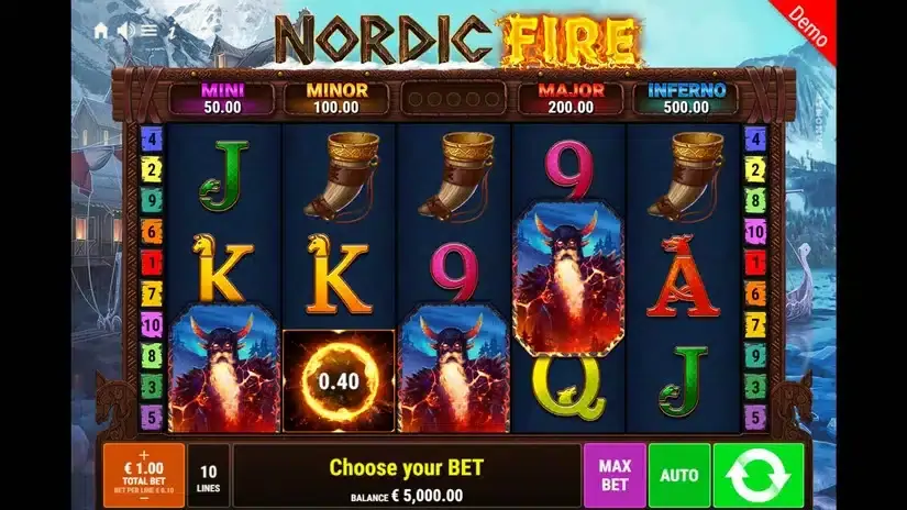 Nordic Fire slot screenshot 