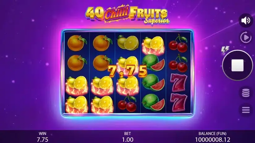 40 Chilli Fruits Superior slot screenshot 2