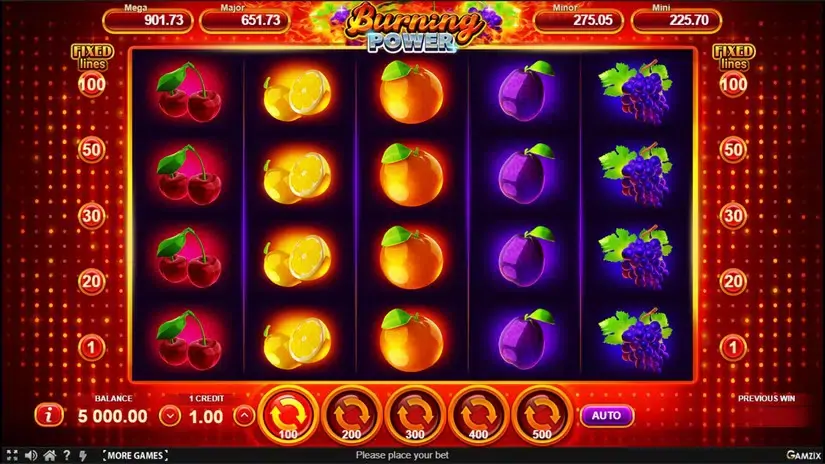 Burning Power slot screenshot 4