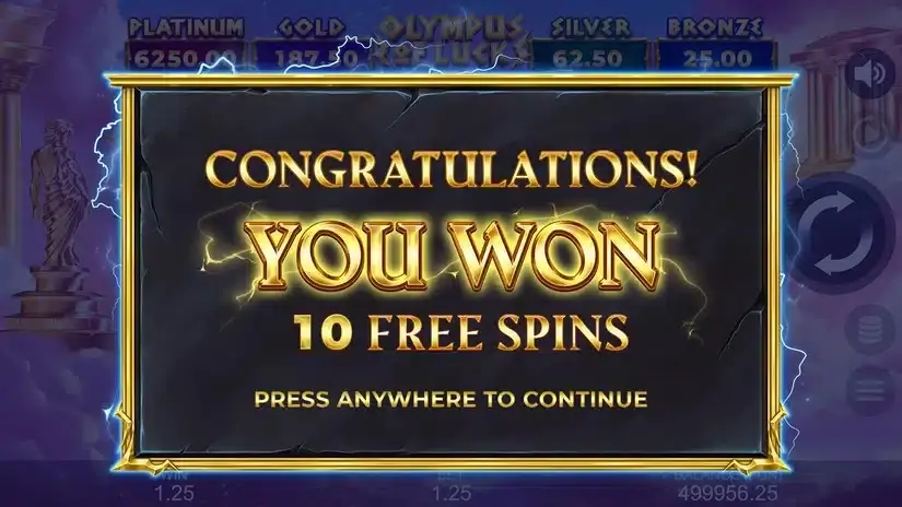 Olympus of Luck: Hold the Spin slot screenshot 3