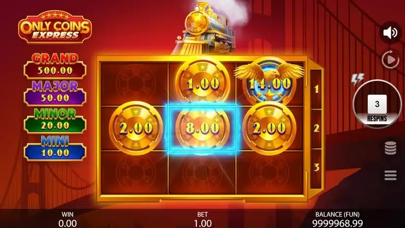 Only Coins Express slot screenshot 