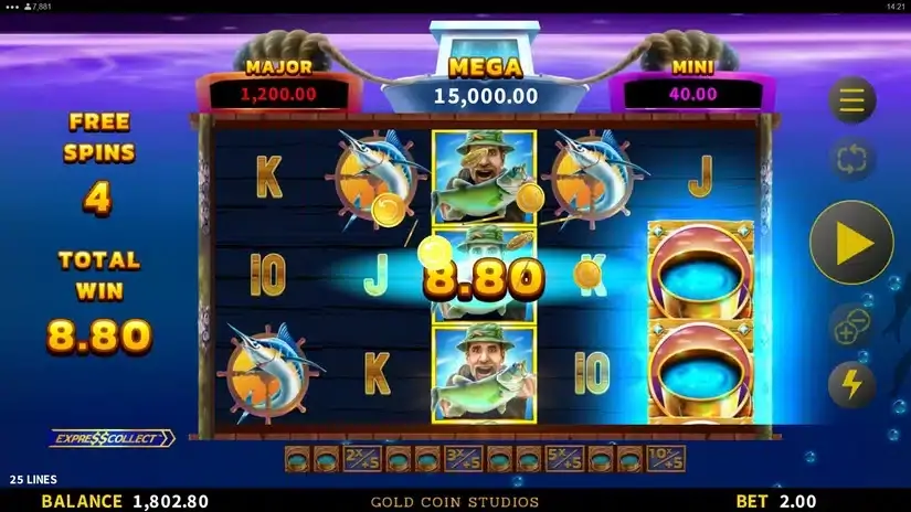 Fishing Deeper Floats of Cash slot screenshot 