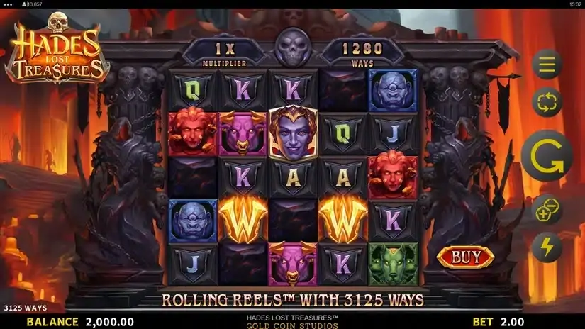 Hades Lost Treasures slot screenshot 