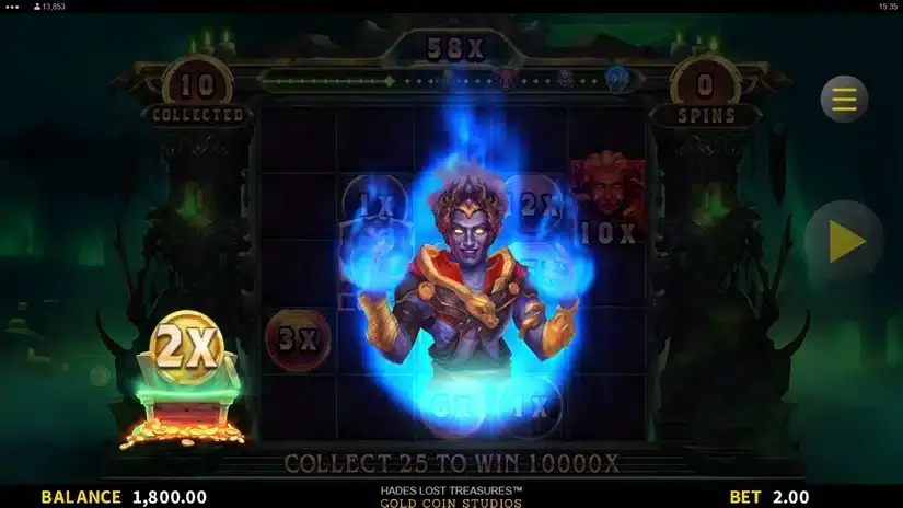 Hades Lost Treasures slot screenshot 5