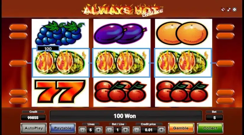 Always Hot Deluxe slot screenshot 3