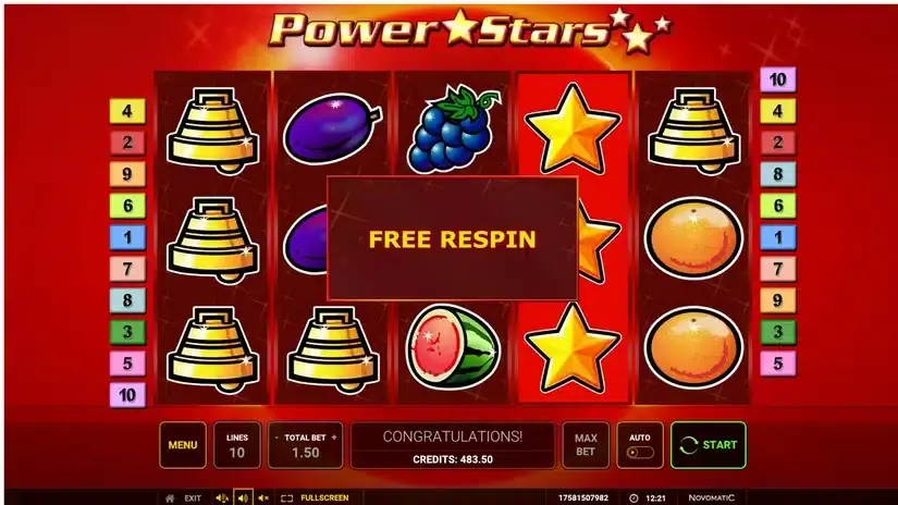 Power Stars slot screenshot 