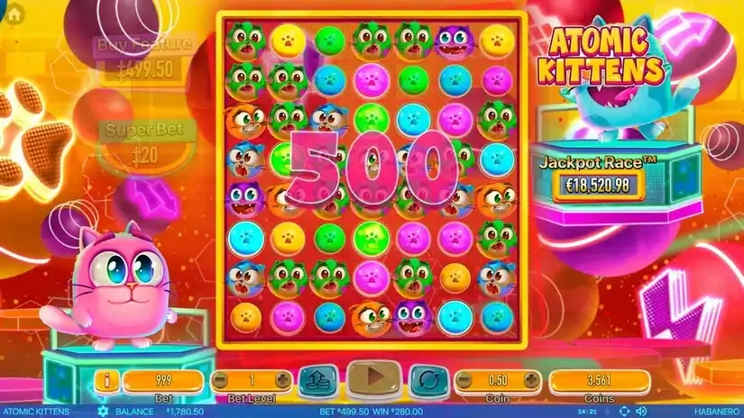 Atomic Kittens slot screenshot 