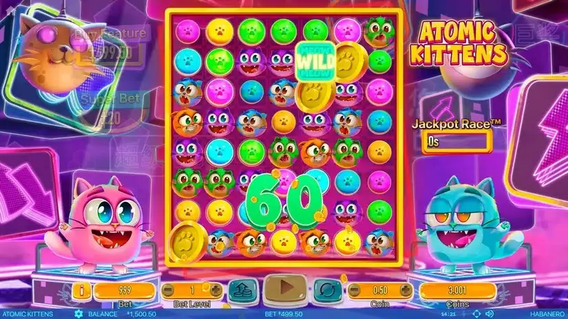 Atomic Kittens slot screenshot 2