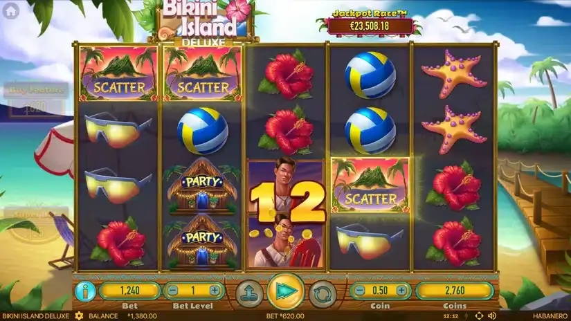 Bikini Island Deluxe slot screenshot 2