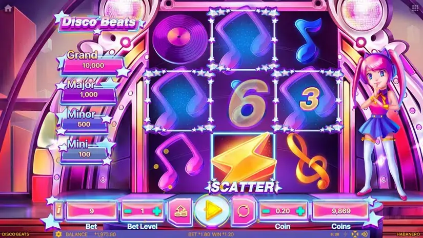 Disco Beats slot screenshot 3