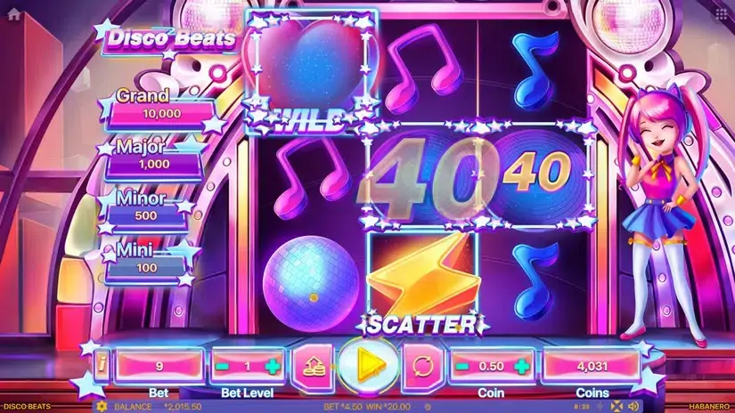Disco Beats slot screenshot 2