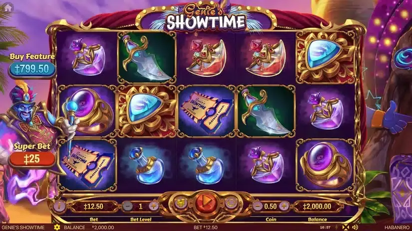 Genie’s Showtime slot screenshot 1