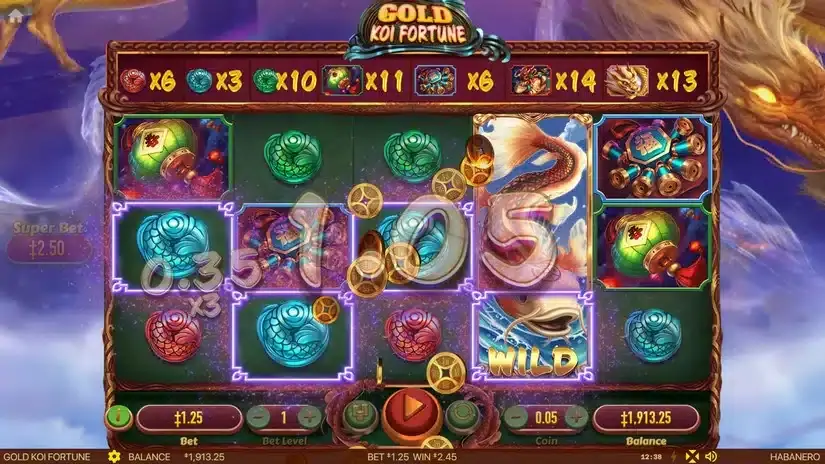 Gold Koi Fortune slot screenshot 3