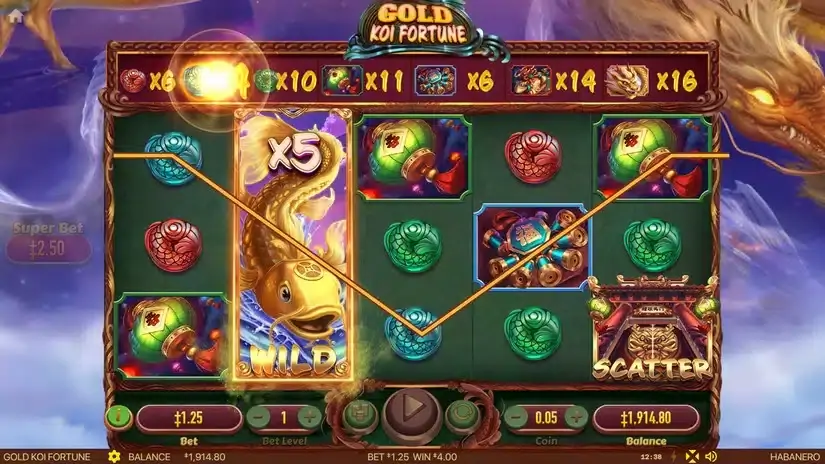 Gold Koi Fortune slot screenshot 