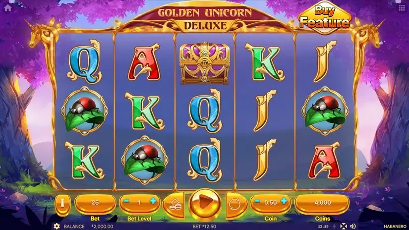 Golden Unicorn Deluxe slot screenshot 