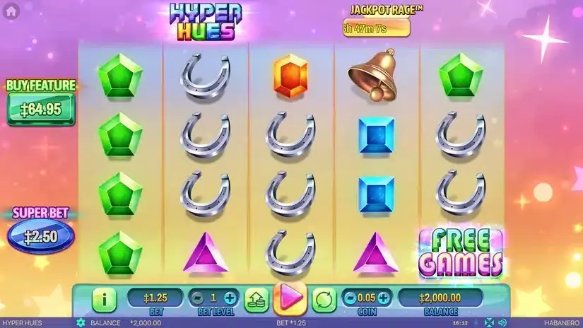 Hyper Hues slot screenshot 