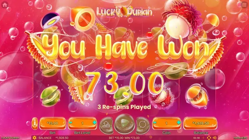 Lucky Durian slot screenshot 