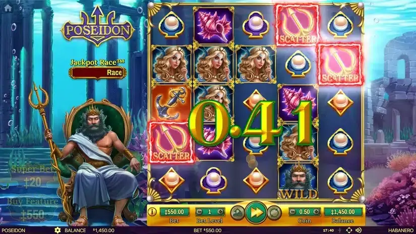 Poseidon slot screenshot 2