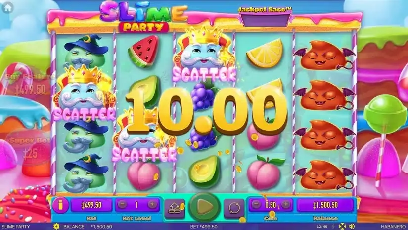 Slime Party slot screenshot 2