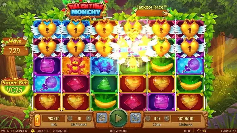 Valentine Monchy slot screenshot 2