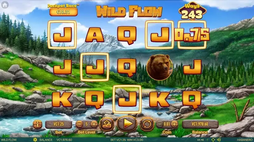 Wild Flow slot screenshot 2