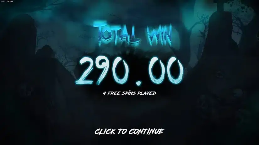 Evil Eyes slot screenshot 