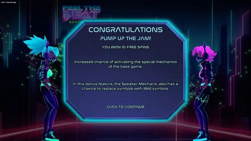 Feel the Beat slot screenshot 3