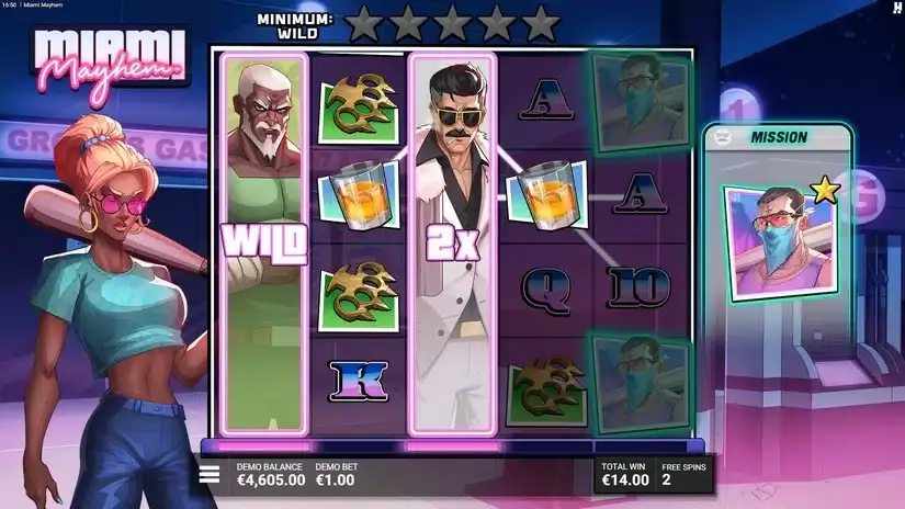 Miami Mayhem slot screenshot 