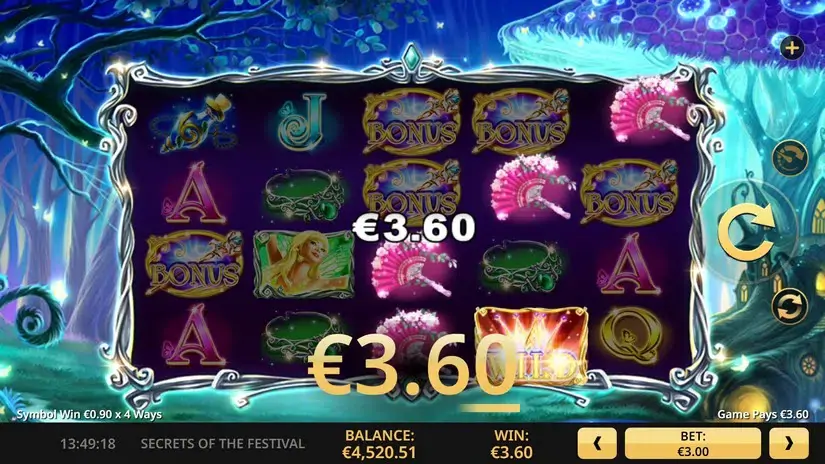 Secrets of the Festival slot screenshot 3