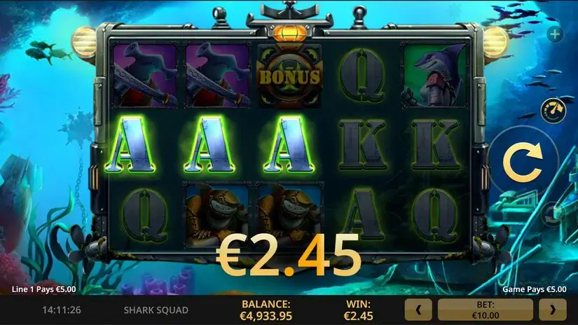 Shark Squad slot screenshot 2