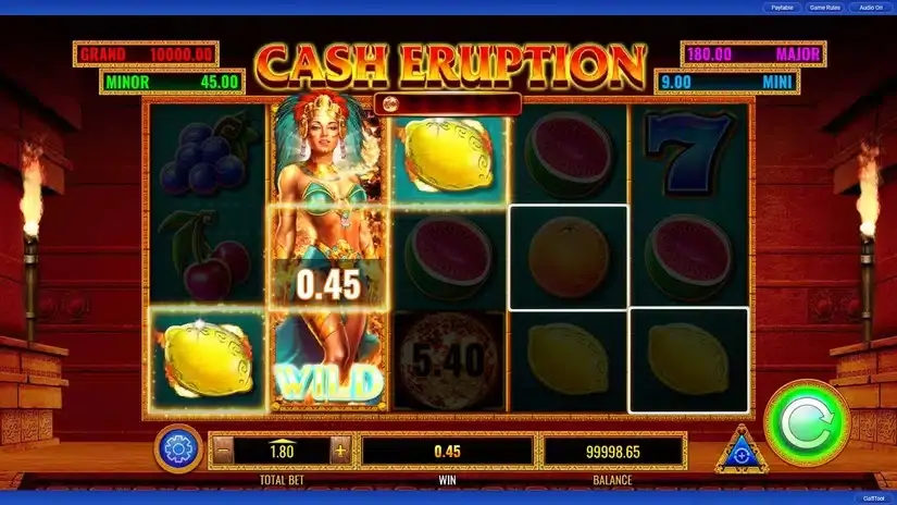 Cash Eruption slot screenshot 2