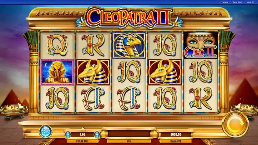 Cleopatra II slot screenshot 