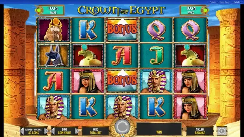 Crown of Egypt slot screenshot 2
