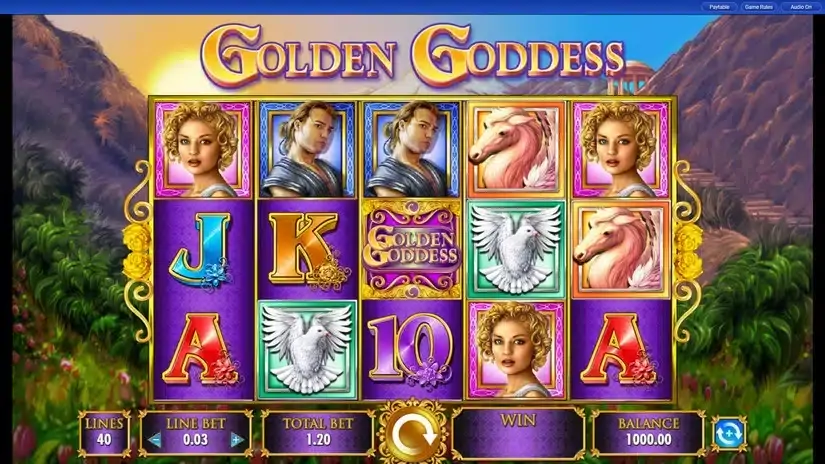 Golden Goddess slot screenshot 