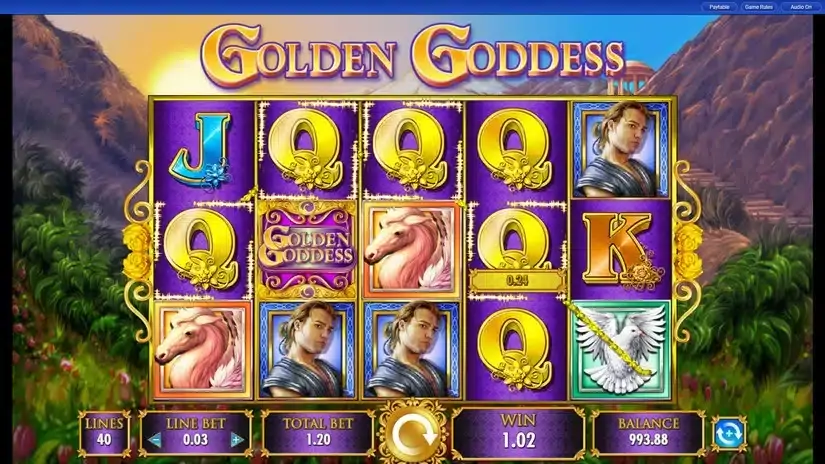 Golden Goddess slot screenshot 