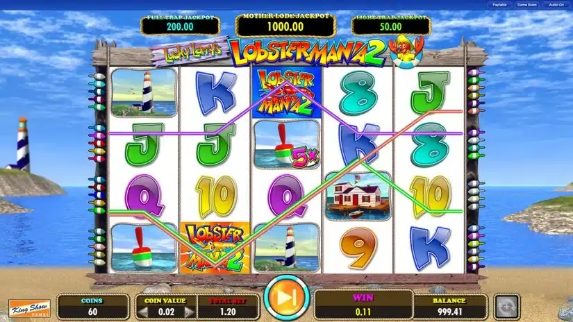 Lucky Larry’s Lobstermania 2 slot screenshot 