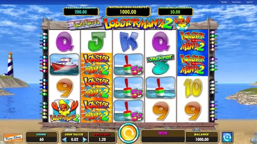 Lucky Larry’s Lobstermania 2 slot screenshot 