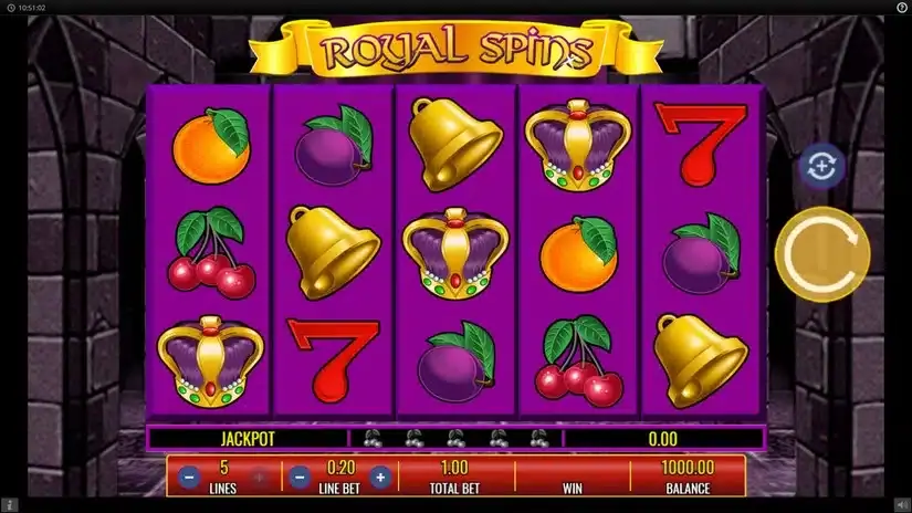 Royal Spins slot screenshot 