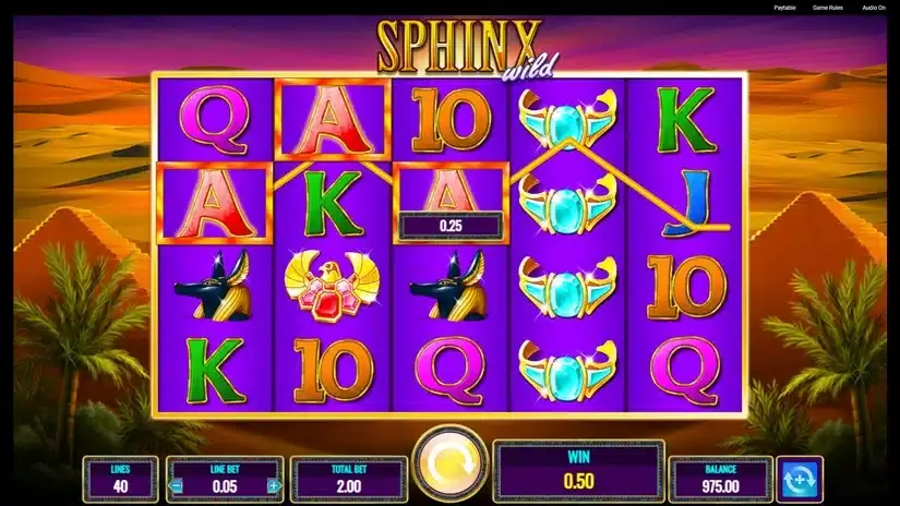 Sphinx Wild slot screenshot 