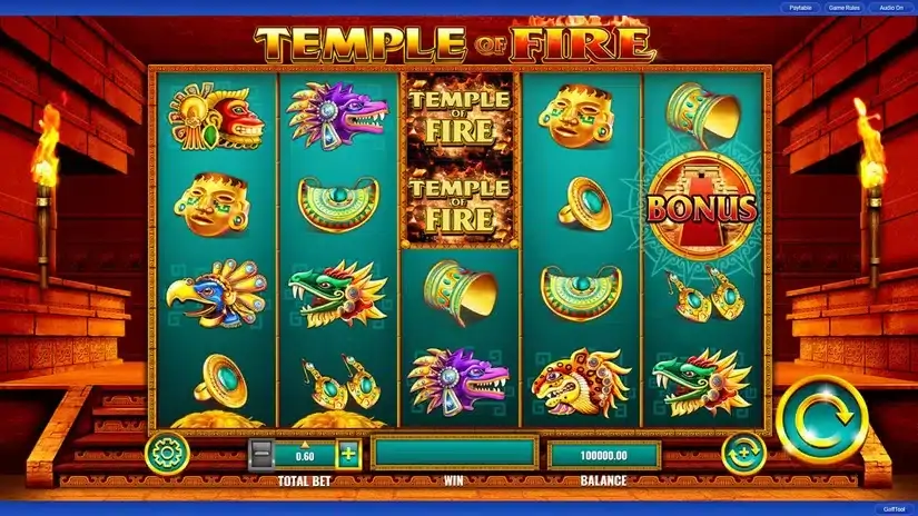 Temple of Fire slot screenshot 
