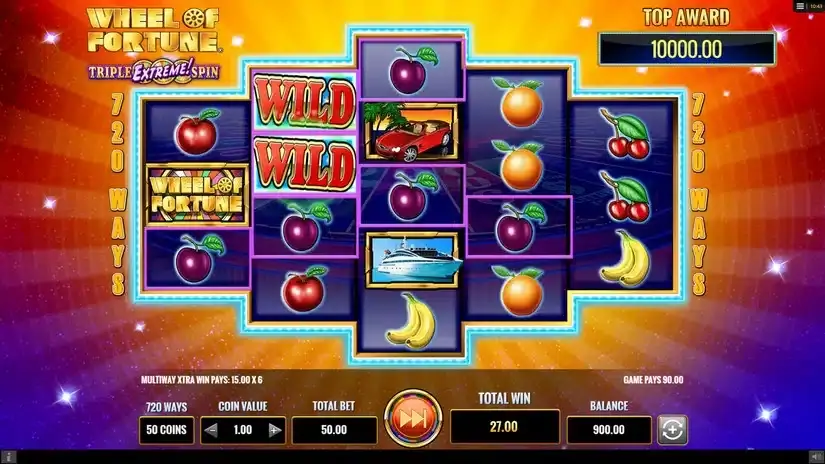 Wheel of Fortune Triple Extreme Spin slot screenshot 2