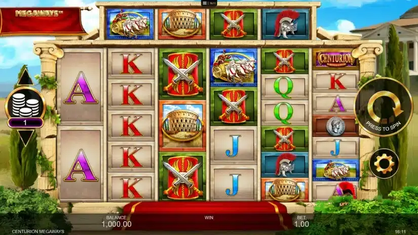 Centurion Megaways slot screenshot 1