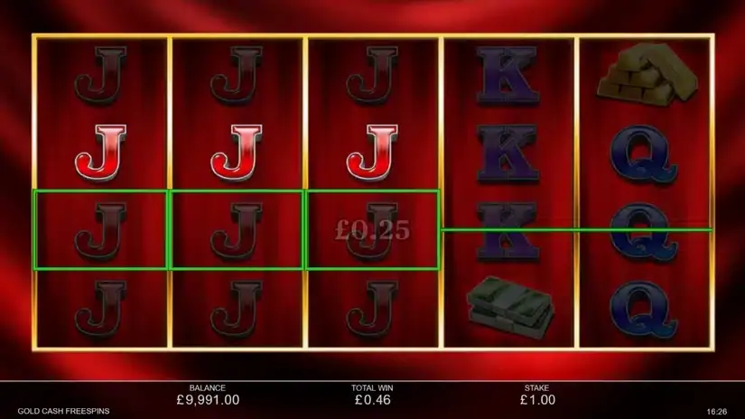 Gold Cash Free Spins slot screenshot 2