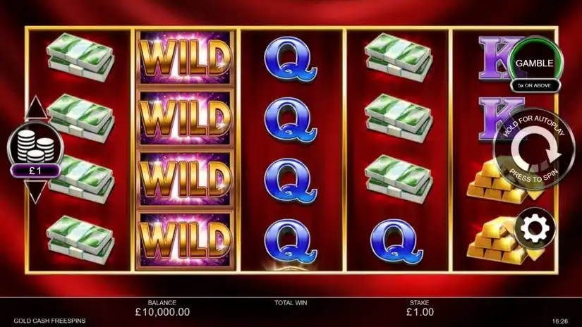 Gold Cash Free Spins slot screenshot 