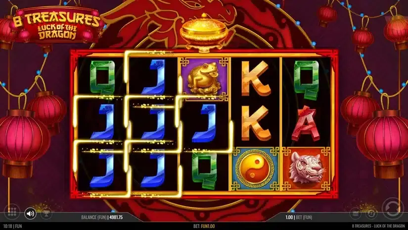 8 Treasures: Luck of the Dragon slot screenshot 3