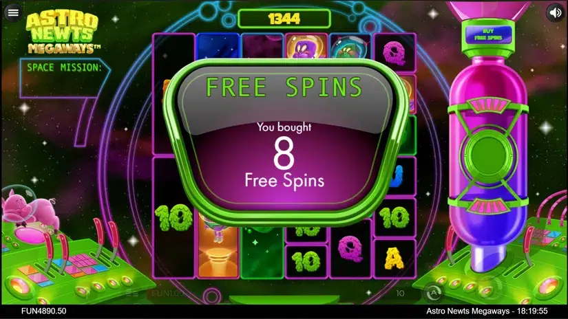 Astro Newts Megaways slot screenshot 2